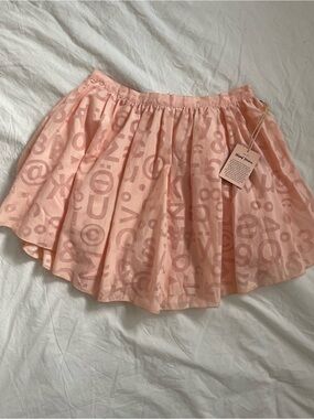 Nasty Gal Blush Pink Printed Circle Skirt